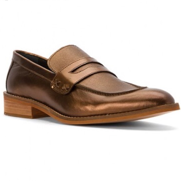 Bronze Mexico Made Leather Boyfriend Oxfords - Picture 3 of 8